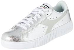 Diadora Damen Game Step Premium Metal Gymnastikschuh, Weiß Silber, 40 EU von Diadora