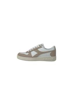 Diadora Damen Magic Basket Low Leather Wn Gymnastikschuh, Weiß Weiß Pink, 36 EU von Diadora