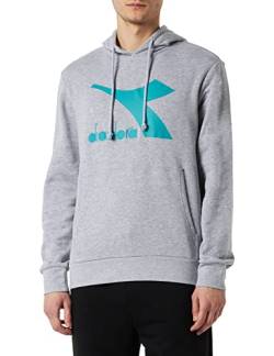 Diadora Herren Hoodie CHROMIA, Light Middle Gray Melange, XXXL von Diadora