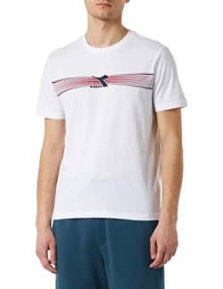 Diadora Herren T-Shirt SS Logo, Optical White, 56 von Diadora