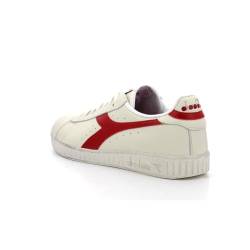 Diadora Unisex Game L Low Waxed Sneaker, Weiß/Rot, 40.5 EU von Diadora
