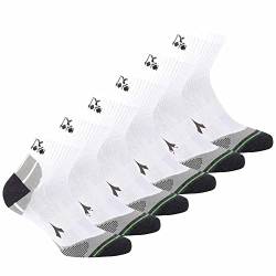 Diadora Unisex Quarter Sportsocken, 6er Pack - Socken, Logo, Muster Weiß 43-46 von Diadora