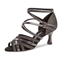 Diamant Damen Tanzschuhe 108-087-521-V - Kunstleder/Glitzer Bronze - Normal - 6,5 cm Flare - Größe: UK 8,5 von Diamant