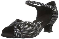 Diamant Damen Tanzschuhe 144-011-183 Standard & Latein, Schwarz (schwarz-Silber) von Diamant