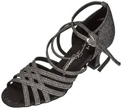 Diamant TANZSCHUHMANUFAKTUR Damen 108-036-519 Tanzschuh, Schwarz Silber, 38 EU Schmal von Diamant