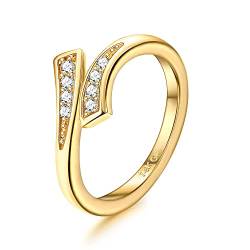 Diamday 14k Gold Gefüllt Verstellbare Zehenringe Set Fingerring Gelenkring für Damen Mädchen Hypoallergen CZ Verstellbare Offene Zehenringe Strand Fußring Schmuck von Diamday