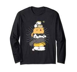 Cats Meowtain Pile Cat Anime Kawaii Kitten Lover Funny Gift Langarmshirt von Diamond Deals LLC