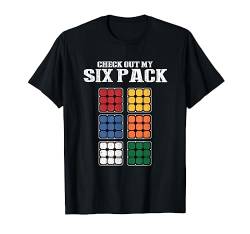 Check Out My Six Pack - Rubik Cube - Rubix Puzzle Math Lover T-Shirt von Diamond Deals LLC