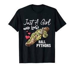 Just A Girl Who Loves Ball Pythons - Snake Python Pet Lover T-Shirt von Diamond Deals LLC