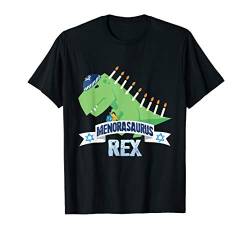 Menorasaurus Rex Dinosaur Hanukkah Jewish Chanukah Menorah T-Shirt von Diamond Deals LLC