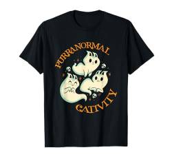 Purranormal Cativity Funny Halloween Costume Ghost Cats Gift T-Shirt von Diamond Deals LLC