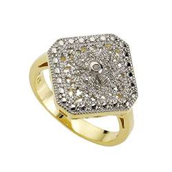 Diamonds by Ellen K. Damen-Ring 925 Sterlingsilber bicolor 1 Diamant 0,0106ct. Gr. 50 358270383V-016 von Diamonds by Ellen K.