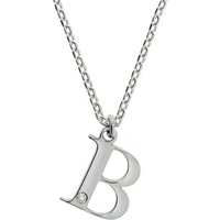 Diamonds by Ellen K. Kette mit Anhänger 925/- Sterling Silber Diamant 0,008ct. Buchstabe B von Diamonds by Ellen K.