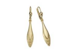 Paar Ohrhänger FASCINATION BY ELLEN K. "375 Gold glanz matt diamantiert" Ohrringe Gr. ONE-SIZE, Gold, gelb Damen Ohrhänger von Diamonds by Ellen K.
