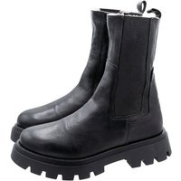 Dianetti Dianetti Stiefel Damen Teens 1469 Chelsea Boots Lammfell Schwarz Schnürstiefelette von Dianetti