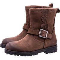 Dianetti Stiefel Dianetti Mädchen 9913 Winterschuhe Leder Braun Schnürstiefelette von Dianetti