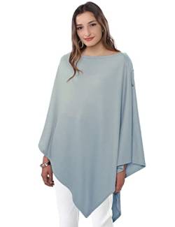 DiaryLook Kaschmir-Feeling gestrickter Poncho Damen Elegant, Langer Cape Damen Poncho für Frauen, weiche Knöpfe, Leichter Wickel Schal Cardigan für Frühling, Sommer, Winter Geschenk für Frauen von DiaryLook