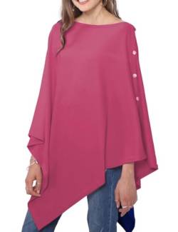 DiaryLook Kaschmir-Feeling gestrickter Poncho Damen Elegant, Langer Cape Damen Poncho für Frauen, weiche Knöpfe, Leichter Wickel Schal Cardigan für Frühling, Sommer, Winter Geschenk für Frauen von DiaryLook