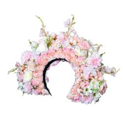 Böhmischer Rosenkranz Strandblumen Girlanden Blumen Stirnband Hochzeitskränze Haarband Für Frauen Und Mädchen Blumen Kopfschmuck von Diarypiece