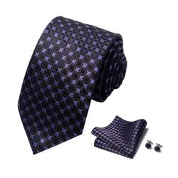 Diarypiece Herren-Krawatten-Set mit Einstecktuch, Manschettenknöpfen, Business, formelle Kleidung, Kauri von Diarypiece