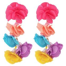 Elegante Blumenohrringe für Damen, baumelnde Ohrringe, Modeschmuck, Party-Schmuck, Acryl von Diarypiece