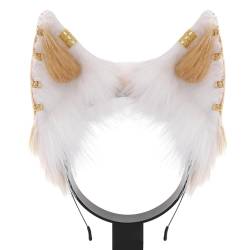Füchse Ohr Haarband Mit Legierung Ohrring Dekor Füchse Ohr Stirnbänder Gothic Cartoon Haarband von Diarypiece