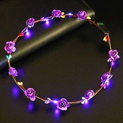 LED-Stirnband für Damen und Mädchen, blinkend, Party-Haarkranz, Weihnachtskränze für Haustür und draußen von Diarypiece