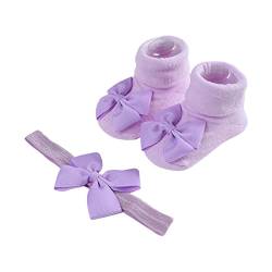 Schleifen Stirnband Und Kurze Socken Für Babys Unisex Jungen Und Mädchen Niedlicher Kopfschmuck Rutschfeste Bodensocken Geschlechtsneutrale Accessoires Baby Accessoires Für Mädchen von Diarypiece