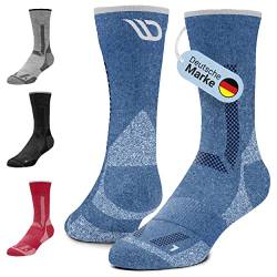 Diasports Merino Wandersocken Herren & Damen | Antiblasen Merinosocken Wanderstrümpfe | Atmungsaktive Outdoorsocken | Warme Thermosocken | Funktionssocken Winter Sport & Arbeit | HIKESTARS Blau 35-38 von Diasports