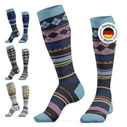 Diasports Skisocken Herren & Damen MERINO | Stylische Thermo Socken für Snowboard und Ski | Warme Skistrümpfe aus Merinowolle | Atmungsaktive Snowboardsocken für den Winter | Purple Rain 43-47 von Diasports