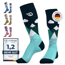 Diasports Skisocken Kinder aus Merinowolle | Warme Merino Thermosocken | Ski Kniestrümpfe für Mädchen & Jungen | Dicke Wintersocken für Kinder | Schneesocken in 4 Farben (Türkis, 27-30) von Diasports