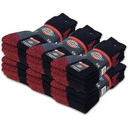 Dickies® CUSHIONED CREW Work Socks Herren Arbeitssocken Business Socken Strümpfe Größe 39-50 (39-42, 30 Paar Schwarz) von Dickies