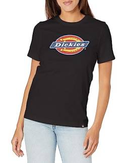 Dickies, Damen, Dickies T-Shirt mit dreifarbigem Logo, schwer, für Damen, Schwarz, XXL von Dickies