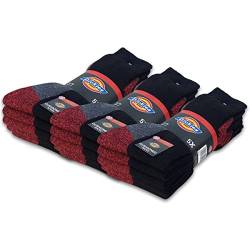 Dickies 15 Paar CUSHIONED CREW Work Socks Herren Arbeitssocken Business Socken Strümpfe Größe 39-50 (46-50, Schwarz) von Dickies