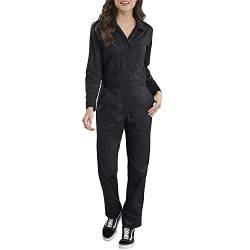 Dickies Damen Langärmeliger Baumwoll-Twill Arbeits-Overalls, Schwarz, 36 von Dickies