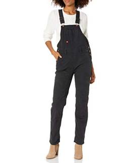 Dickies Damen Latzhose mit Zwei Vorderseiten Overall, Schwarz Abgespült, Large von Dickies