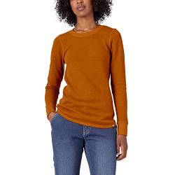 Dickies Damen Long Sleeve Crew Neck Thermal Arbeits-T-Shirt, Herbst Gold Single Dye, Klein von Dickies