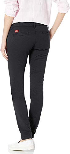 Dickies Damen Mid-Rise, Skinny Stretch Twill Pant Khakis, Schwarz abgespült, 36 von Dickies