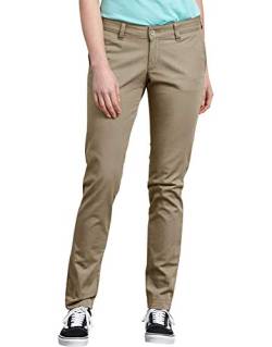 Dickies Damen Mid-Rise, Skinny Stretch Twill Pant Khakis, Wüste gespült S, 34 von Dickies