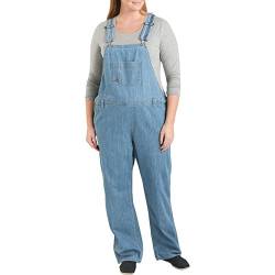 Dickies Damen-Overall, Übergröße, Denim, medium Stonewash, von Dickies