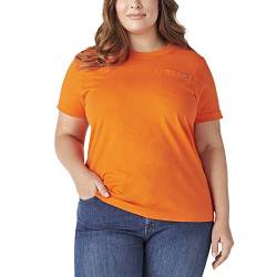 Dickies Damen Plus Size Short Sleeve Heavyweight T-Shirt, Orange, X-Groß von Dickies
