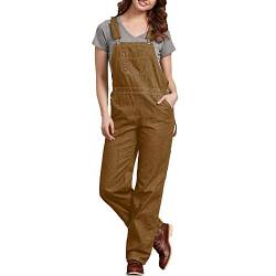 Dickies Damen Relaxed BIB Overall, Rinsed Brown Duck, XS von Dickies