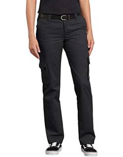 Dickies Damen Relaxed Fit Stretch Cargo Straight Leg Pant Arbeitshose, schwarz, 38 von Dickies