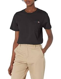 Dickies Damen Short Sleeve Heavyweight Pocket T-Shirt, Schwarz, Mittel von Dickies