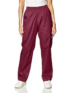 Dickies EDS Signature 86106 Damen-Schlupfhose, natürliche Leibhöhe, konisches Bein, zum Überziehen, Wein, Groß von Dickies