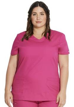 Dickies EDS Signature Damen Schlupfkasack V-Ausschnitt 85906, Knallpink (Hot Pink), X-Groß von Dickies