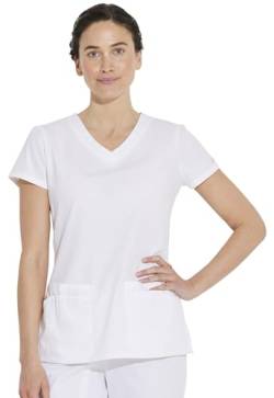 Dickies EDS Signature Damen Schlupfkasack V-Ausschnitt 85906, Weiss/opulenter Garten, XX-Small von Dickies