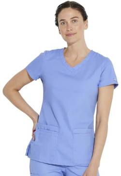 Dickies EDS Signature Scrubs für Damen, Moderne Passform, V-Ausschnitt, Damen-Top aus weichem, gebürstetem Popeline 85906, Blau (Ceil Blue), XXX-Large Mehr von Dickies