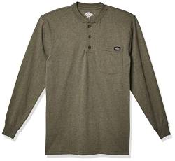 Dickies Herren Big-tall Long-sleeve Heavyweight Henley Hemd, Military Green Single Dye Heather, 3XL EU von Dickies