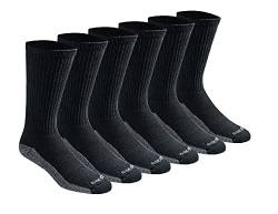 Dickies Herren Dri-Tech, feuchtigkeitsregulierend, Multipack Lässige Socken, Schwarz (6 Paar), L (6er Pack) von Dickies